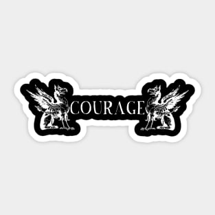 Courage Heraldry Sticker